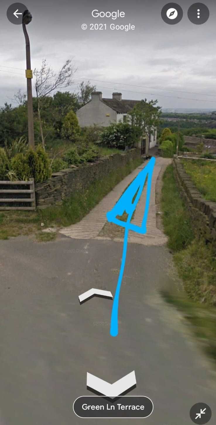 Concrete Track at the end of Green Lane Terrace